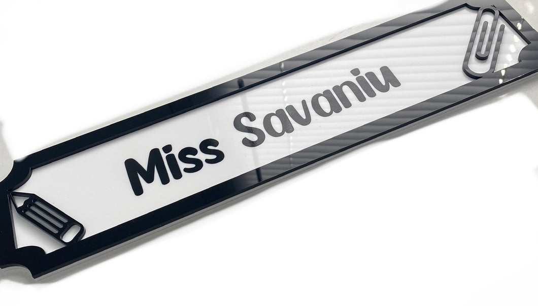 School classroom teachers door personalised sign