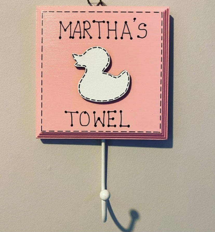 Children’s personalised wall hook