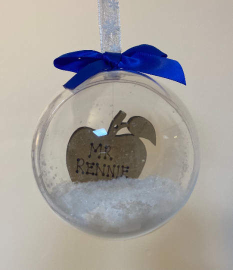 Personalised Teacher Christmas Bauble Gift