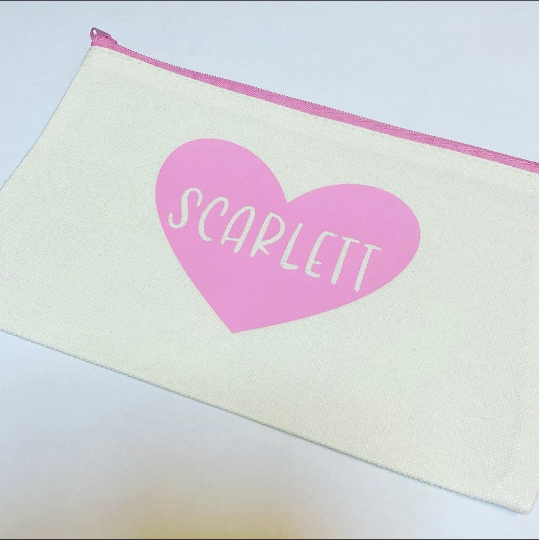 Personalised pencil case, makeup bag,brushes,cosmetics,travel