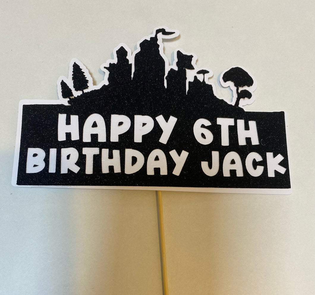 Personalised Fortnite Themed Cake Topper