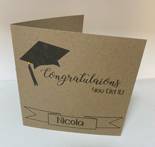 Load image into Gallery viewer, Personalised Graduation congratulations greetings card
