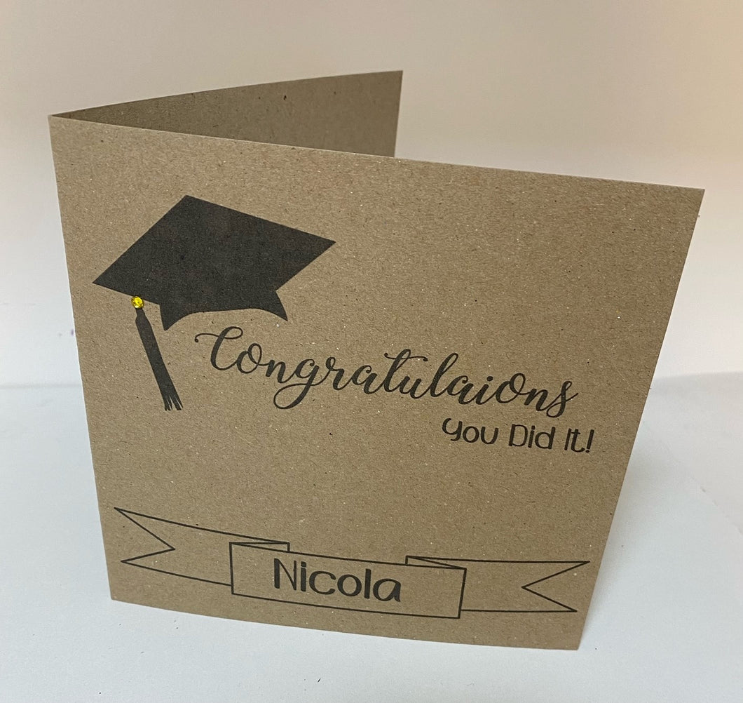 Personalised Graduation congratulations greetings card