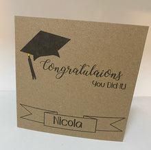 Load image into Gallery viewer, Personalised Graduation congratulations greetings card
