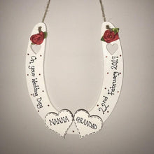 Load image into Gallery viewer, Personalized Wedding Goodluck White Horse Shoe Wedding Gift
