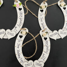 Load image into Gallery viewer, Personalized Wedding Goodluck White Horse Shoe Wedding Gift
