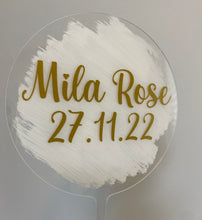 Load image into Gallery viewer, Personalised Round acrylic cake topper
