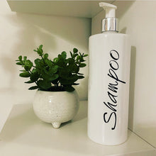 Load image into Gallery viewer, 500ml refillable plastic bathroom shampoo/conditioner bottles
