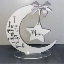 Load image into Gallery viewer, Personalised love you to the moon and back ornament
