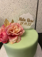 Load image into Gallery viewer, Personalised Round acrylic cake topper
