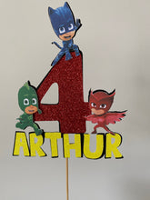 Load image into Gallery viewer, Character cake topper. Personalised. Pj masks
