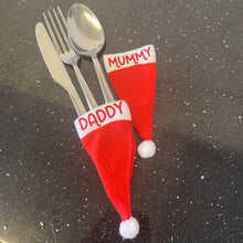 Load image into Gallery viewer, Personalised Christmas cutlery holders
