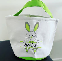 Load image into Gallery viewer, Personalised Easter egg bunny rabbit basket buckets
