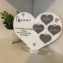 Load image into Gallery viewer, Personalised Heart with family member names
