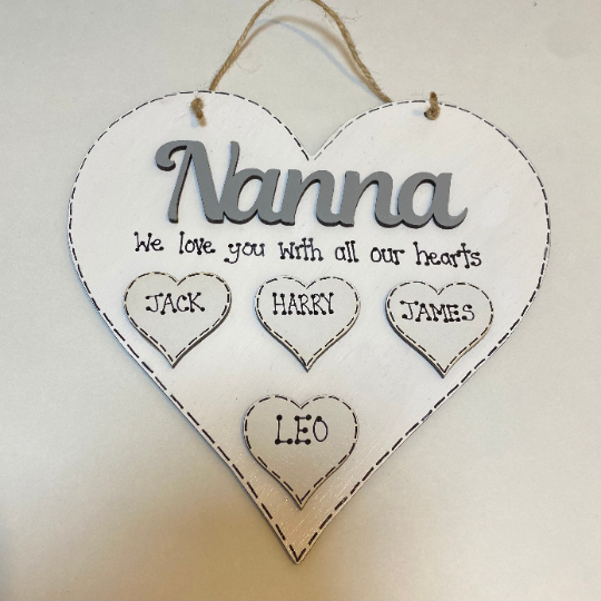 Personalised nanna Grandchildren plaque