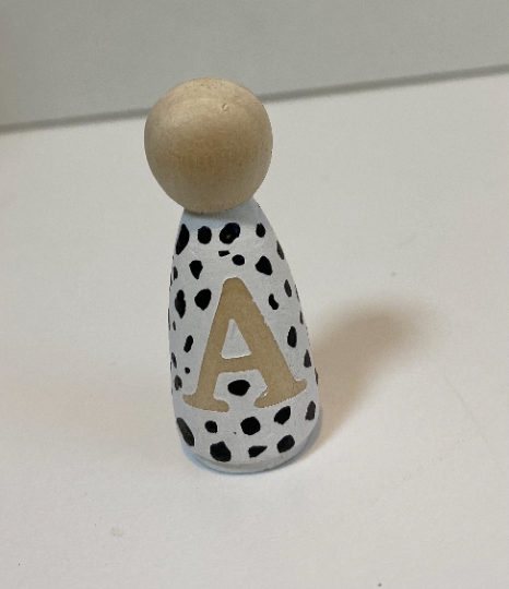 Initial peg dalmatian dolls