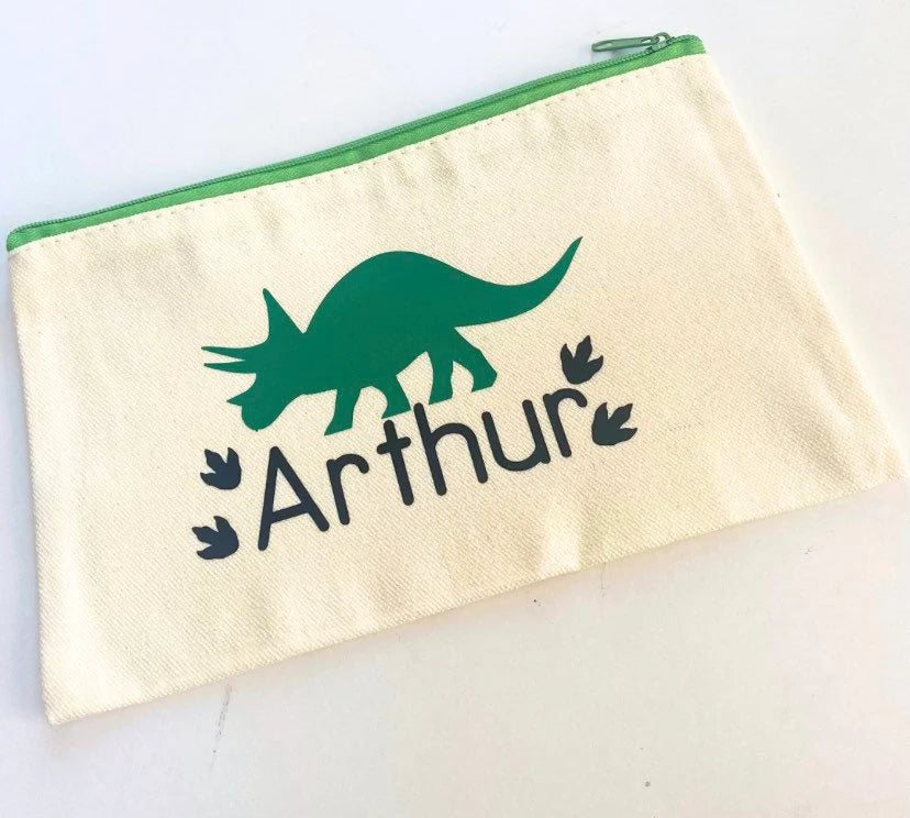 Personalised Childrens Dinosaur Pencil Case